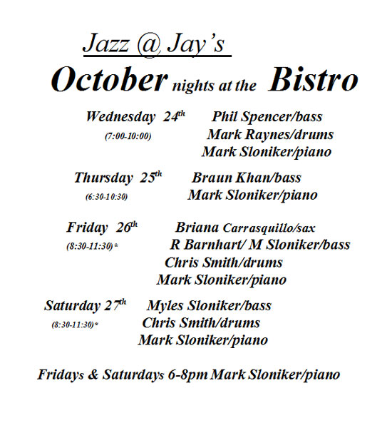 Mark Sloniker at Jay's Bistro